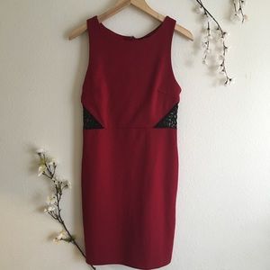 Burgundy dress